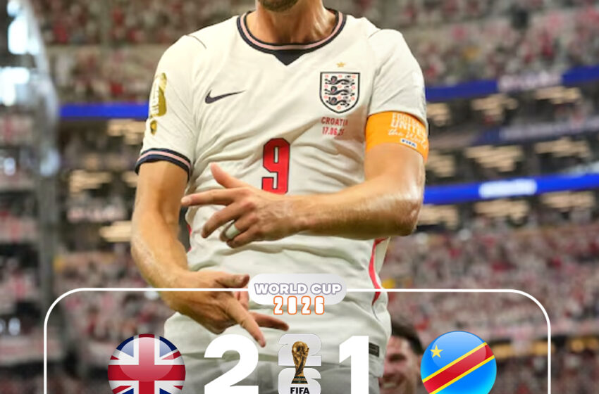  16es de finale : Kane en sauveur, l’Angleterre élimine une vaillante équipe de la RDC